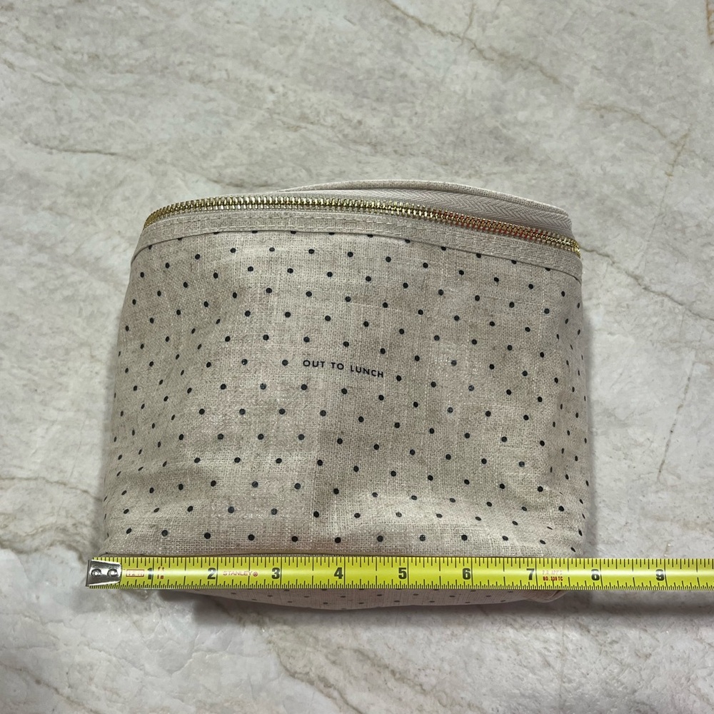 Kate Spade Polka Dot Lunch Bag with Gold Zipper - Picture 6 of 9